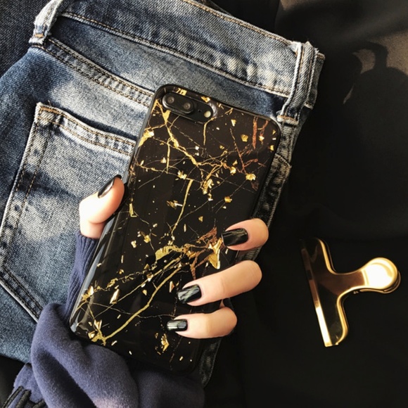 NEW iPhone X/7/8/7+/8+ Luxury Glitter Marble Case - Picture 4 of 8